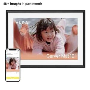 Aura Black Digital Photo Frame with Interactive Touchbar. Brand New in box